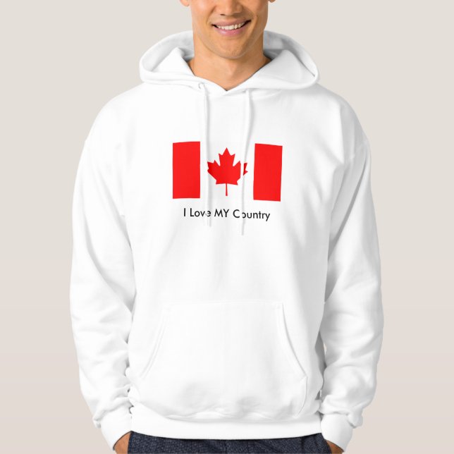 Canada Flag The MUSEUM Zazzle I Love MY Country Hoodie (Front)