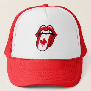 Canada Flag Tongue Hat – Funny World Cup 2026 Cap