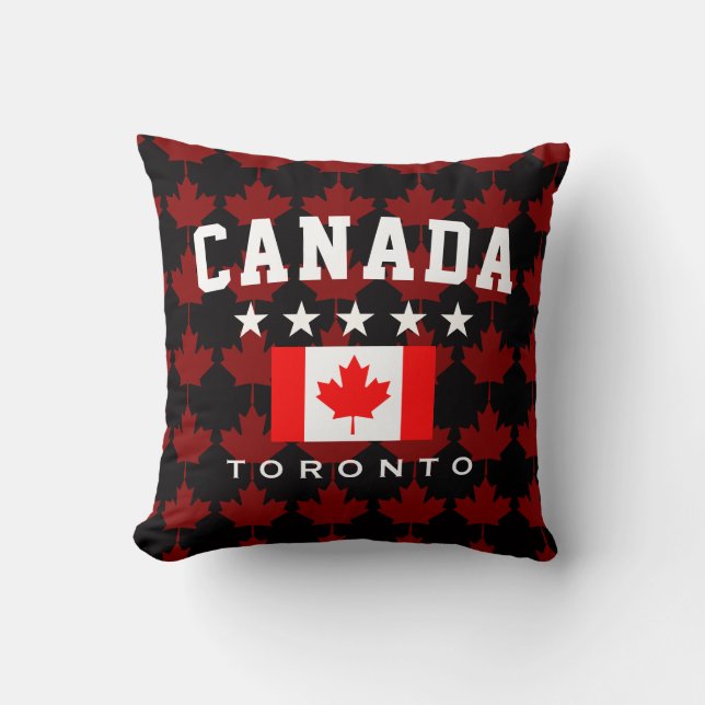 Canada Flag Toronto Maple Leaf Throw Pillow (Front)