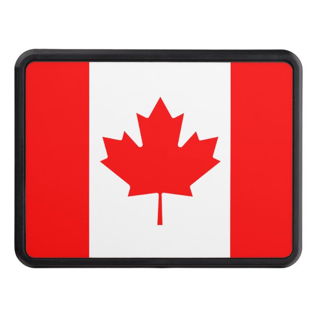 Canada flag tow hitch cover (Front)