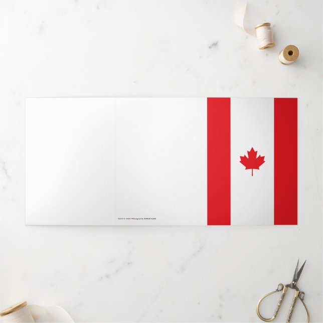 Canada flag Tri-Fold card (Outside)