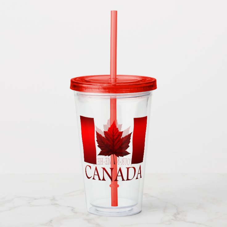 Canada Flag Tumbler Personalized Canada Gifts Zazzle