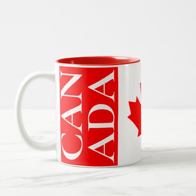 Canada flag Two-Tone coffee mug (Left)