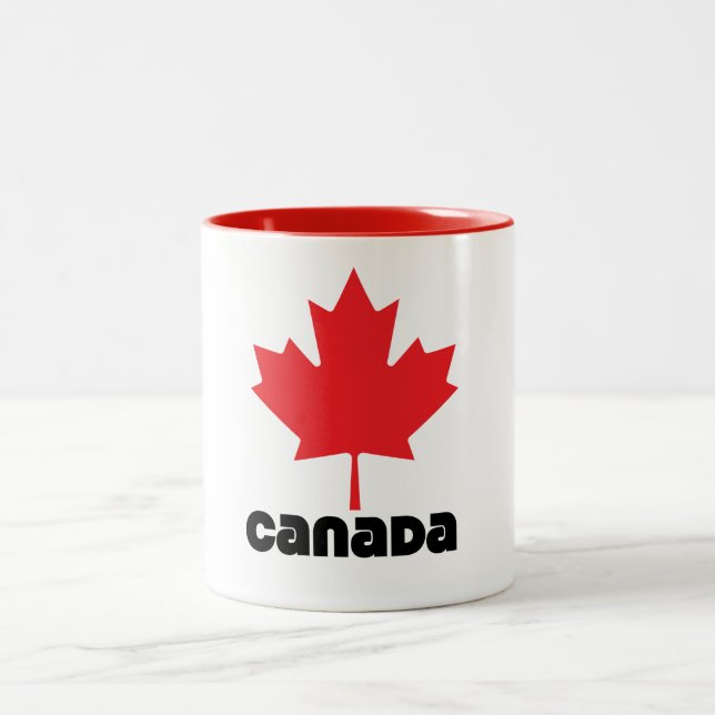 Canada Flag Two-Tone Coffee Mug (Center)