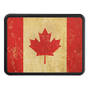 Canada Flag Vintage Design Hitch Cover