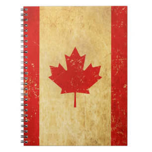 Canada Flag Vintage Design Notebook