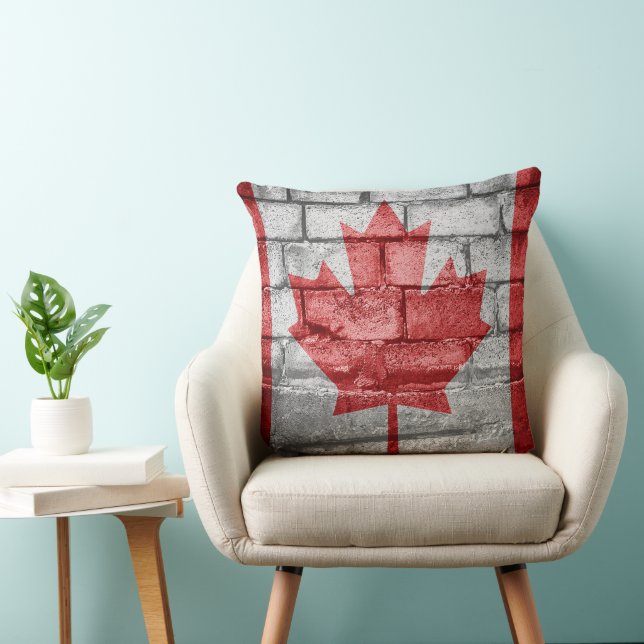 Canada flag wall throw pillow (Chair)