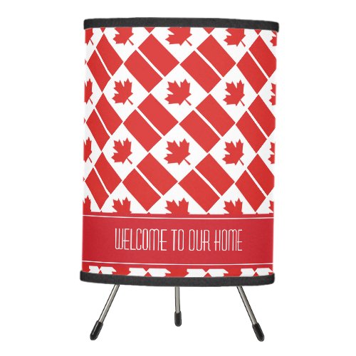 CANADA FLAG Welcome To Our Home Customized Tripod Lamp