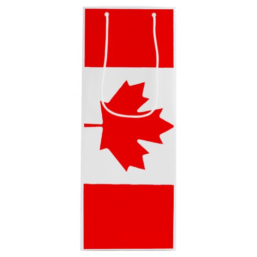 Canada Flag Wine Gift Bag