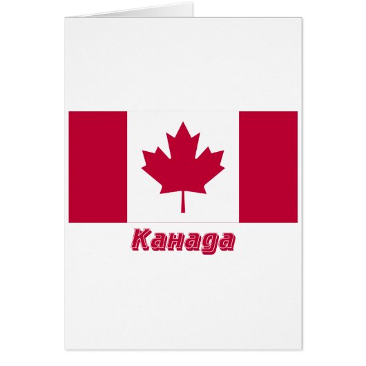 Canada Flag with name in Russian Cards (Front)