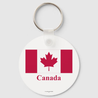 Canada Flag with Name Keychain