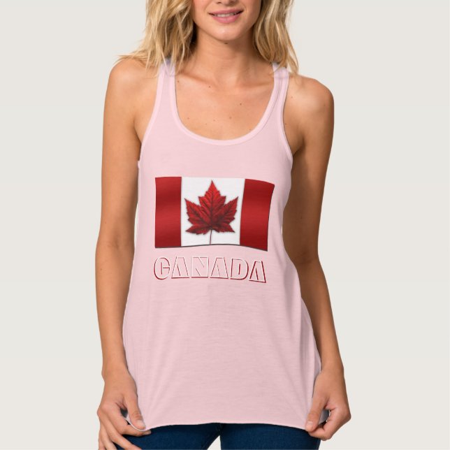Canada Flag Women's Tank Top Canada Souvenir Tops (Front)