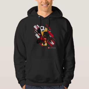 Canada Football Soccer Kids Playing Soccer Goal Da Hoodie