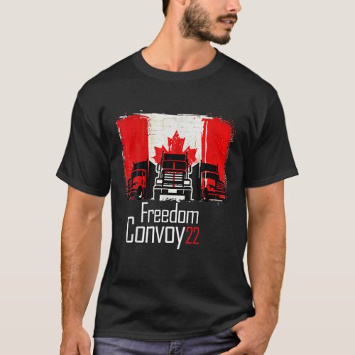 Canada Freedom Convoy 2022 Canadian Truckers T_Shirt