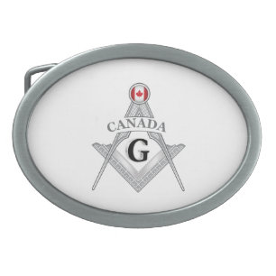 Canada freemasonry sign belt buckle