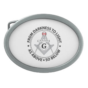 Canada freemasonry sign belt buckle
