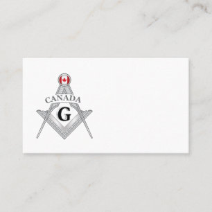 Canada freemasonry sign business card