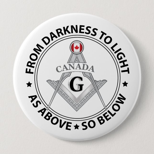 Canada freemasonry sign button (Front)