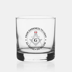 Canada freemasonry sign whiskey glass