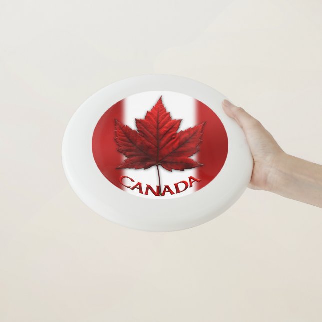 Canada Frisbee Canada Flag Souvenir Frisbees (In Hand)