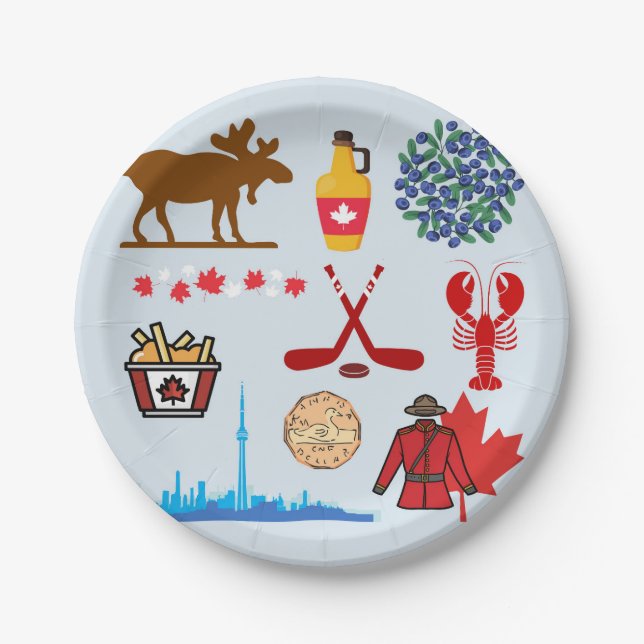 Canada Fun Paper Plates (Front)