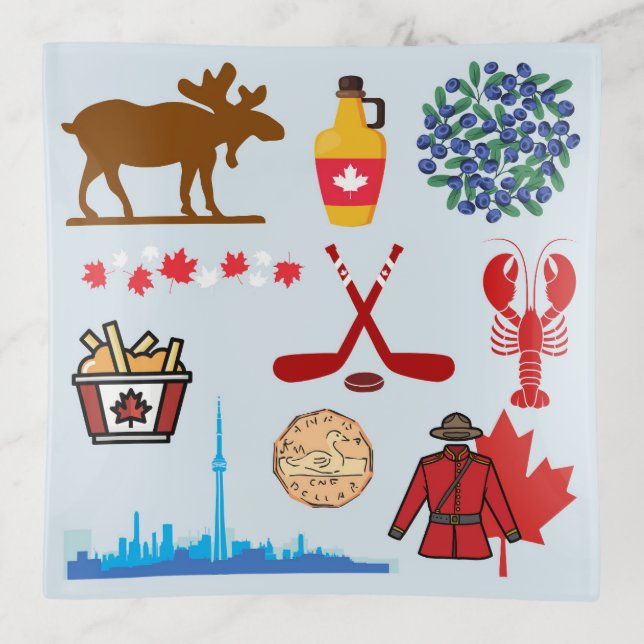 Canada Fun Trinket Tray (Front)