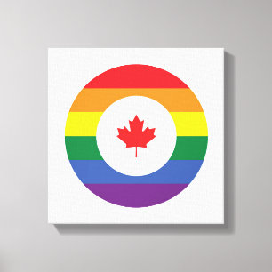 Canada Gay Pride Canvas Print