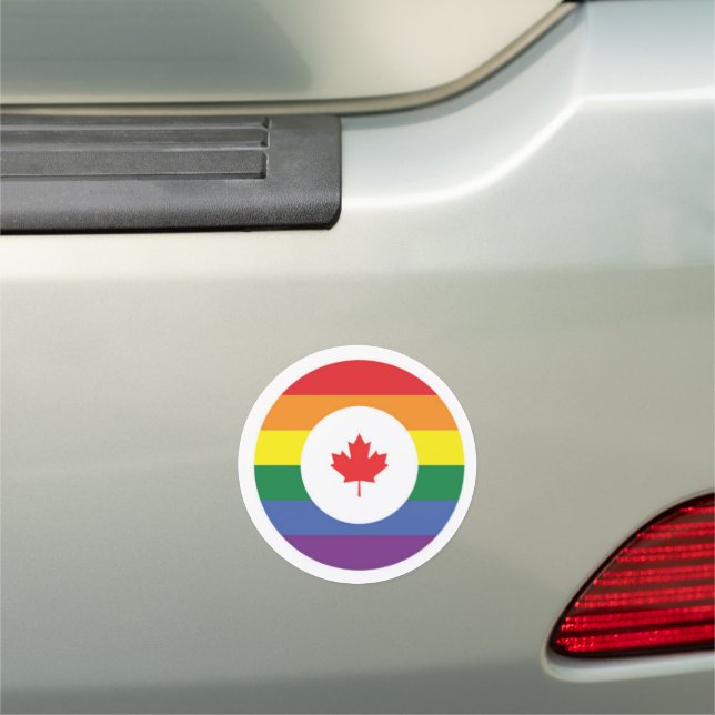 Canada Gay Pride Car Magnet (In Situ)