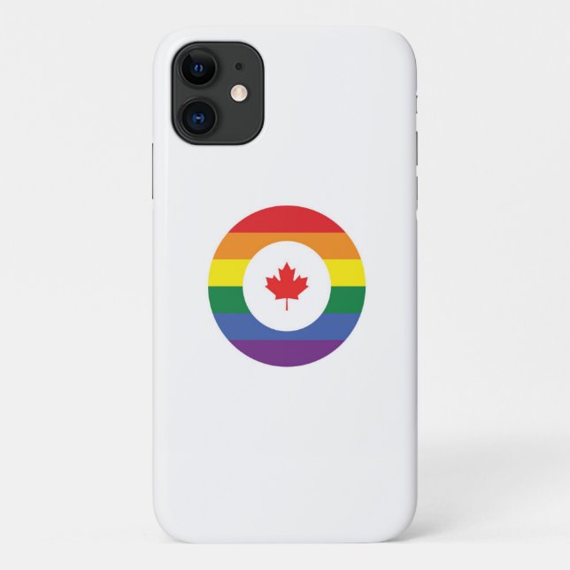 Canada Gay Pride Case-Mate iPhone Case (Back)