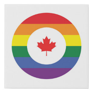 Canada Gay Pride Faux Canvas Print