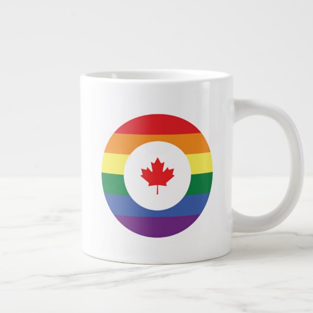 Canada Gay Pride Giant Coffee Mug (Right)
