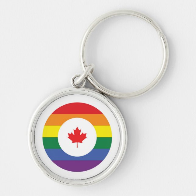 Canada Gay Pride Keychain (Front)