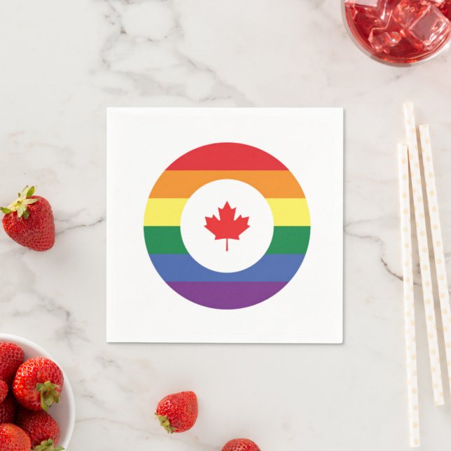 Canada Gay Pride Napkins (Insitu)