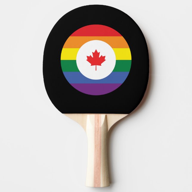 Canada Gay Pride Ping Pong Paddle (Front)