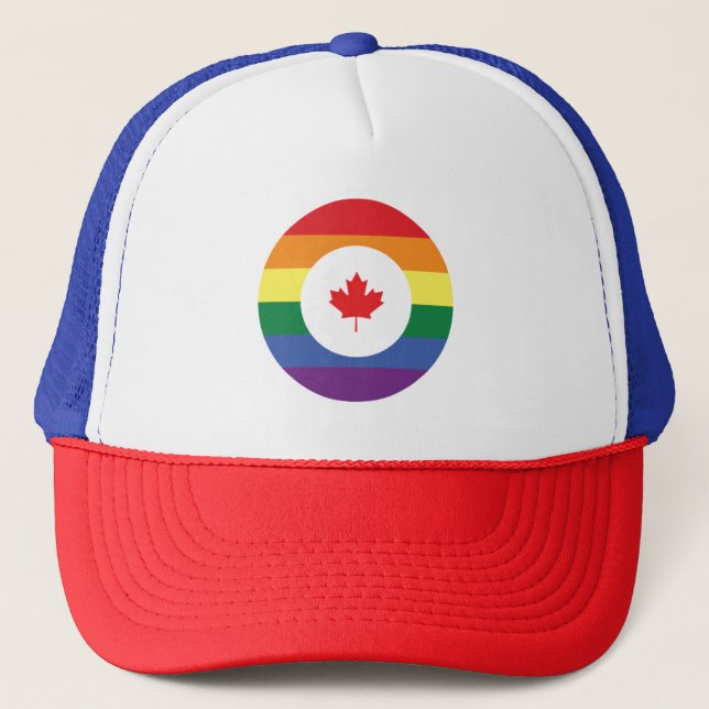 Canada Gay Pride Trucker Hat (Front)