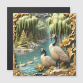 Canada Geese Amidst the Weeping Willows  (Front/Back)