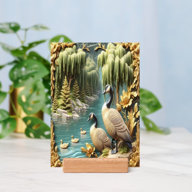 Canada Geese Amidst the Weeping Willows  Holder (Insitu 3 (Back))