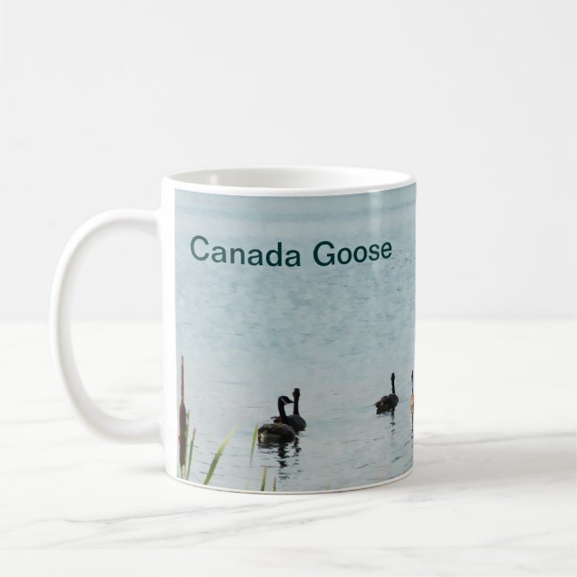 Canada Geese And Cattails Coffee Mug (Left)