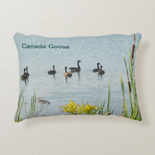 Canada Geese And Cattails Decorative Pillow