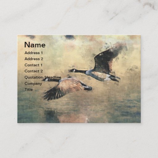 Customizable Canada Geese  Business Card