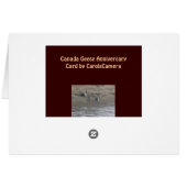 Canada Geese Happy Anniversary Card (Back Horizontal)