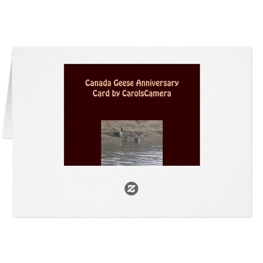Canada Geese Happy Anniversary Card (Back Horizontal)