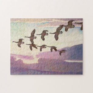 Canada Geese in Spring by Newell Convers Wyeth Jigsaw Puzzle