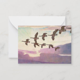 Canada Geese in Spring by Newell Convers Wyeth Note Card