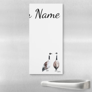 Canada Geese Watercolor Rustic Magnetic Notepad