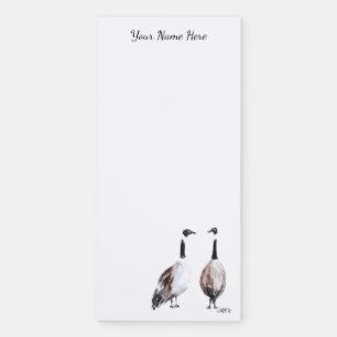 Canada Geese Watercolor Rustic Magnetic Notepad