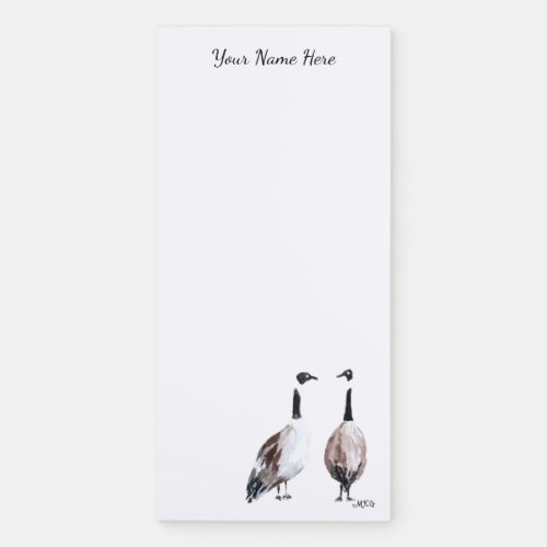 Canada Geese Watercolor Rustic Magnetic Notepad