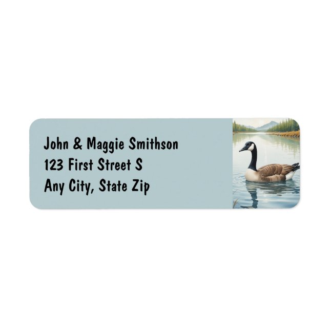 Canada Geese Waterfowl Bird Nature Lake Label (Front)