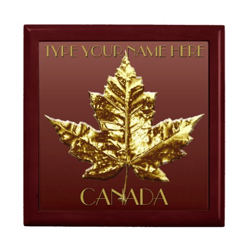 Canada Gift Box Custom Gold Canada Jewelry Box