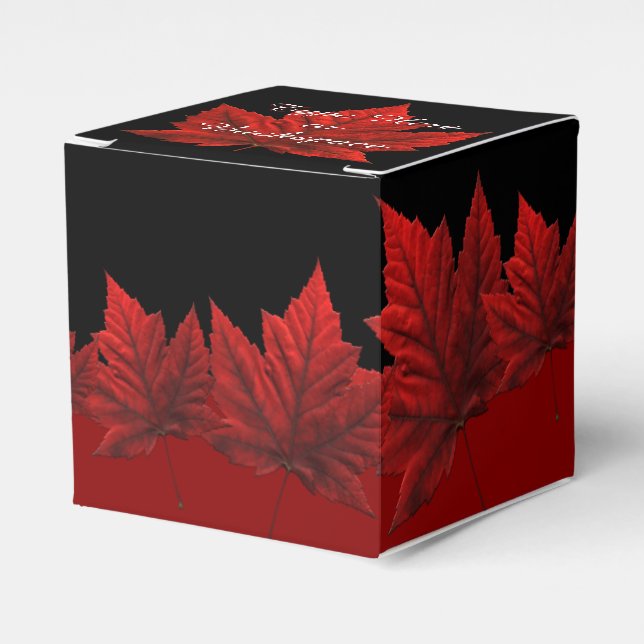 Canada Gift Box Personalize Autumn Leaf Gift Boxes (Front Side)